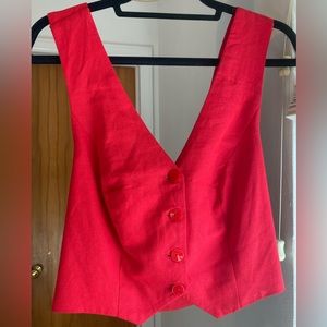 Anthropologie Mare Mare Cropped Cross Back Vest
